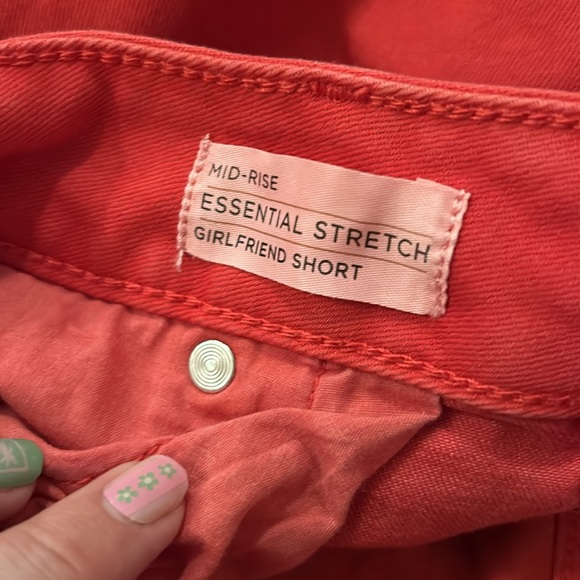 LANE BRYANT Red Stretch Denim Girlfriend Short - Picture 4 of 5